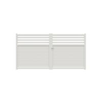 Portail battant VELIHA alu blanc RAL 9016 H.180 x l.350 Main Image