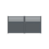 Portail battant VELIHA alu gris anthracite RAL 7016 H.180 x l.350 Main Image