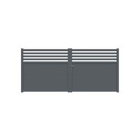 Portail battant VELIHA alu gris anthracite RAL 7016 H.180 x l.400 Main Image