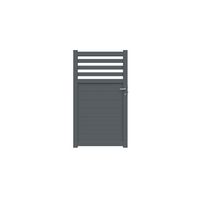Portillon VELIHA alu gris anthracite RAL 7016 H.180 x l.100 gauche Main Image