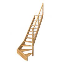 Escalier Ludo quart tournant bas avec rampe - Lapeyre