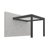 Pergola murale ELAURA aluminium gris anthracite RAL 7016 l.300 xp.300 xH.250 LDD Main Image