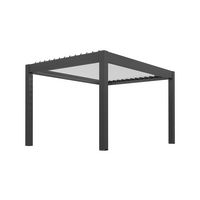 Pergola autoportante ELAURA aluminium gris ant. RAL 7016 l.400 xp.300 xH.250 LDD Main Image