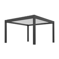 Pergola autoportante ELAURA aluminium gris ant. RAL 7016 l.400 xp.400 xH.250 LDD Main Image