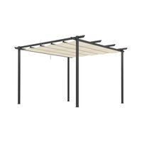 Pergola ESTHER aluminium gris ant. RAL 7016 toile beige H.240 x p.300 xL.300 LDD Main Image