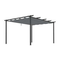 Pergola ESTHER aluminium gris ant. RAL 7016 toile gris H.240 x p.300 x L.400 LDD Main Image