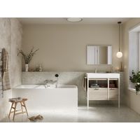 Plan vasque simple 90 cm résine METAL 2 | Lapeyre