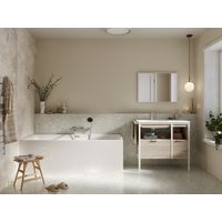 Plan vasque simple 90 cm céramique METAL 2 -Lapeyre