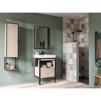 Plan vasque simple 60 cm résine  METAL 2 | Lapeyre