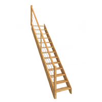 Escalier LUDO DROIT hêtre lamellé collé H.274 x Rec.243 avec rampe Gauche MONTE Main Image