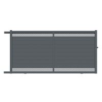 Portail coulissant VAHINA aluminium H.180 x l.350 gauche gris anthra RAL 7016 Main Image