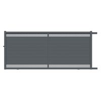 Portail coulissant VAHINA aluminium H.180 x l.400 droit gris anthracite RAL 7016 Main Image