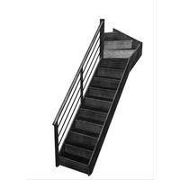 Escalier Faubourg 1/4 t. haut Hêtre Rég. TP Gris anth. h.274 R.85 Gauche Main Image