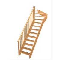 Escalier Aria 1/4 t. haut Hêtre Idéal  h.274 R.85 Gauche Main Image