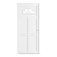 Porte d'entrée PVC ** DINAN2 Blanc 9016+barillet 40x40- H.215 x l.90 G Main Image