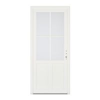 Porte d'entrée PVC ** OLONNE2 Blanc 9016+petits PVC+barillet 40x40 H.215 x l.90G Main Image