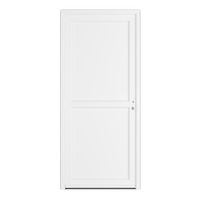 Porte d'entrée PVC ** ARMANCE Blanc 9016 + barillet 40x40 - H.215 x l.90 G Main Image