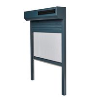Volet roulant solaire DENVER couleur blanc et gris sur-mesure avec moustiquaire-Lapeyre