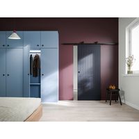 Porte coulissante VERTICALE *** Laqué Blanc - sans serrure | Lapeyre