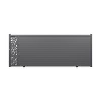 Portail coulissant ANDRIA décor monstera alu H.168xl.425 gris anthracite RAL7016 Main Image