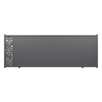 Portail coulissant ANDRIA décor monstera alu H.168xl.475 gris anthracite RAL 716 Main Image