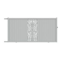 Portail coulissant VICTORIN monstera alu H.178 x l.350 blanc RAL 9016 gauche Main Image