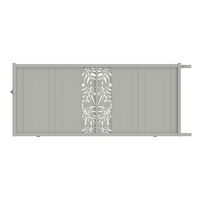 Portail coulissant VICTORIN monstera alu H.178 x l.400 blanc RAL 9016 droite Main Image