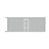 Portail coulissant VICTORIN monstera alu H.178 x l.450 blanc RAL 9016 gauche Main Image
