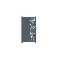 "Portillon aluminium 180 cm décor monstera gris VICTORIN-Lapeyre"