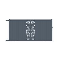 Portail coulissant VICTORIN monstera alu H.178xl.350 gris ant. RAL 7016 gauche Main Image