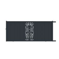 Portail coulissant VICTORIN monstera alu H.178xl.400 gris ant. RAL 7016 gauche Main Image