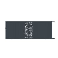 Portail coulissant VICTORIN monstera alu H.178xl.450 gris ant. RAL 7016 droite Main Image