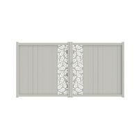 Portail battant VICTORIN décor orge alu H.180 x l.350 blanc RAL 9016 Main Image