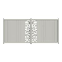 Portail battant VICTORIN décor orge alu H.180 x l.400 blanc RAL 9016 Main Image