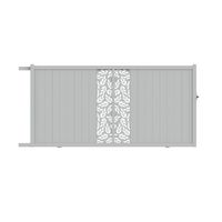 Portail coulissant VICTORIN décor orge alu H.178 x l.350 blanc RAL 9016 gauche Main Image