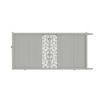 Portail coulissant VICTORIN décor orge alu H.178 x l.350 blanc RAL 9016 droite Main Image