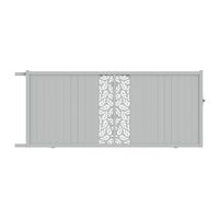 Portail coulissant VICTORIN décor orge alu H.178 x l.400 blanc RAL 9016 gauche Main Image