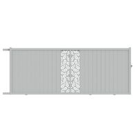 Portail coulissant VICTORIN décor orge alu H.178 x l.450 blanc RAL 9016 gauche Main Image