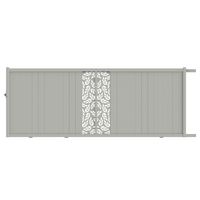 Portail coulissant VICTORIN décor orge alu H.178 x l.450 blanc RAL 9016 droite Main Image
