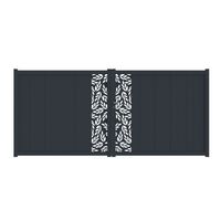 Portail battant VICTORIN décor orge alu H.180 x l.400 gris anthracite RAL 7016 Main Image