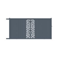 Portail coulissant VICTORIN décor orge alu H.178xl.350 gris ant. RAL 7016 gauche Main Image