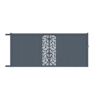 Portail coulissant VICTORIN décor orge alu H.178xl.400 gris ant. RAL 7016 gauche Main Image