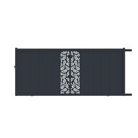 Portail coulissant VICTORIN décor orge alu H.178xl.400 gris ant. RAL 7016 droite Main Image