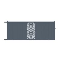 Portail coulissant VICTORIN décor orge alu H.178xl.450 gris ant. RAL 7016 gauche Main Image