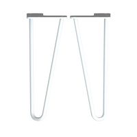 Lot de 2 pieds epingle FORMEO blanc H29 Main Image