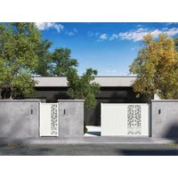 "Portail coulissant aluminium 178 cm décor orge blanc VICTORIN-Lapeyre"