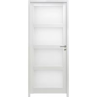 Bloc-porte vitrée huisserie 90 blanc laqué ELEGANCE| Lapeyre