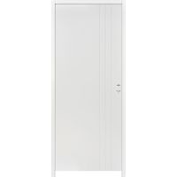Bloc-porte LINE *** Laqué Blanc - Huisserie 90 - Ame Aggloméré - H.204 x 73 G Main Image