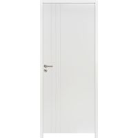 Bloc-porte thermique huisserie 90 blanc laqué LINE| Lapeyre