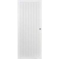 Porte coulissante blanc laqué VERTICALE ALVEO| Lapeyre